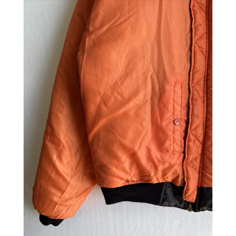 Rothco Boeing MA-1 Bomber Jacket Men’s 2XL Black Nylon MIL-J-6141 Orange - Picture 8 of 11